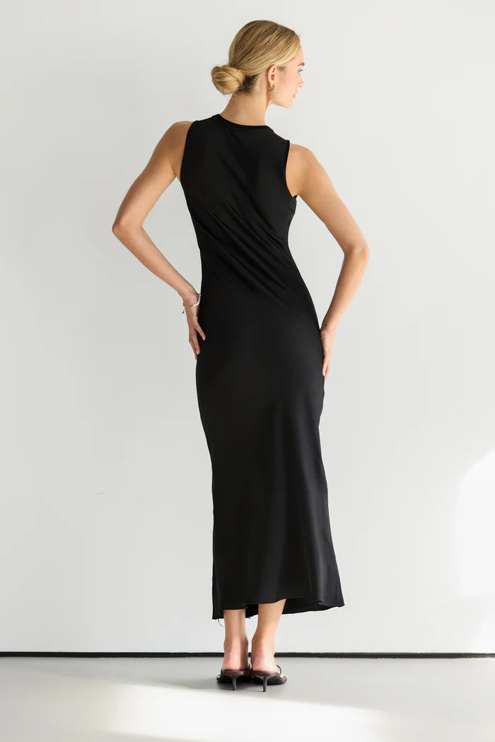 Sabrina Sleeveless Satin Dress