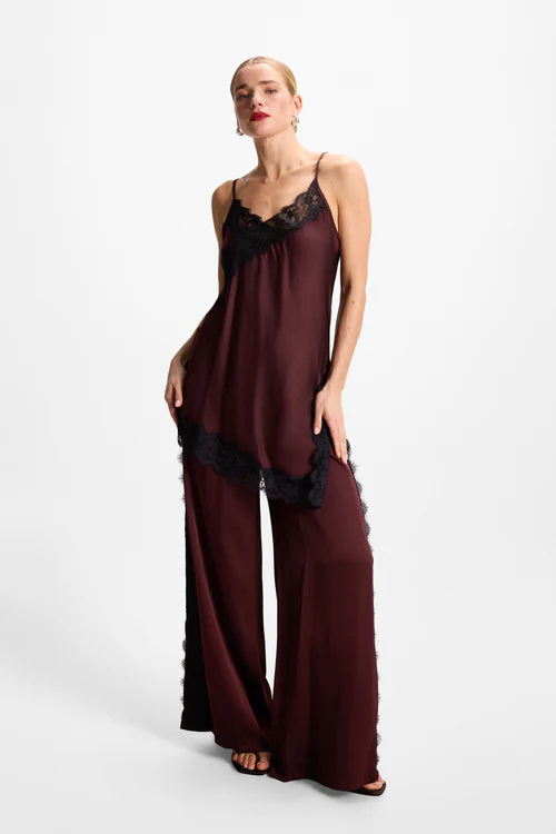 Sofia Lace Satin Trousers