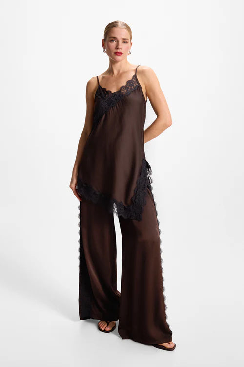 Sofia Lace Satin Trousers