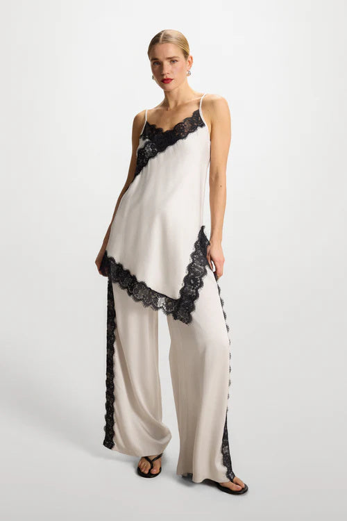 Sofia Lace Satin Trousers