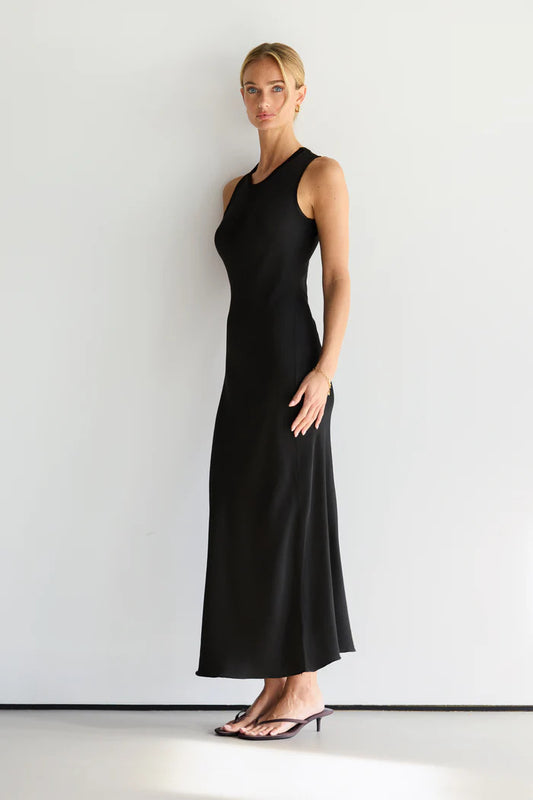 Sabrina Sleeveless Satin Dress